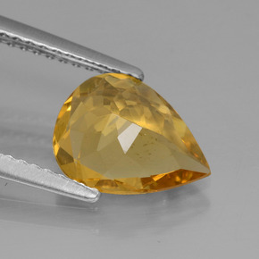 Golden Beryl Gemstone in 10 x 7.7 mm Size for Sale, Golden Beryl Stone in Yellow Golden Color