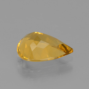 Golden Beryl Gemstone in 10 x 7.5 mm Size for Sale, Golden Beryl Stone in Yellow Golden Color