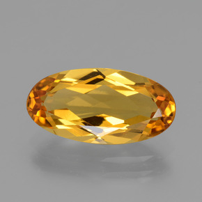 2.94 ct Gold Golden Beryl Gemstone, Golden Beryl Gem in Oval Facet Shape for Sale.