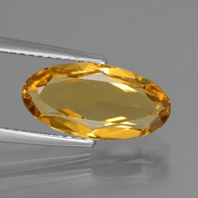 2.66 ct Yellow Golden Beryl Gemstone, Golden Beryl Gem in Oval Facet Shape for Sale.