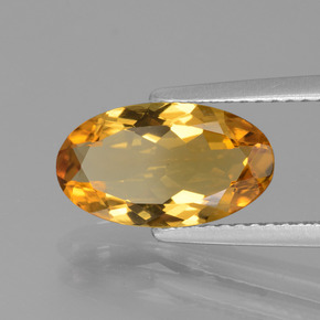 1.96 ct Yellow Golden Beryl Stone, Natural Golden Beryl in Oval Facet Shape for Sale