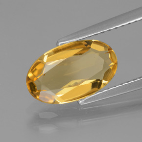 1.72 ct Gold Golden Beryl Stone, Natural Golden Beryl in Oval Facet Shape for Sale