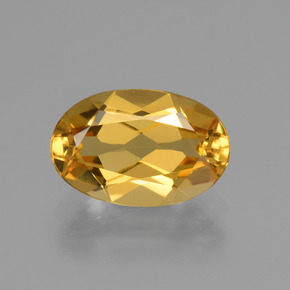 2.28 ct Gold Golden Beryl Gemstone, Golden Beryl Gem in Oval Facet Shape for Sale.