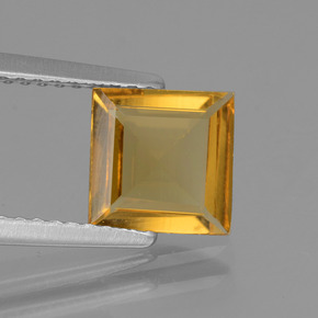 1.17 ct Gold Golden Beryl Gemstone, Golden Beryl Gem in Square Facet Shape for Sale.