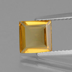 1.17 ct Gold Golden Beryl Stone, Natural Golden Beryl in Square Facet Shape for Sale