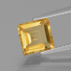 1.46 ct Gold Golden Beryl Stone, Natural Golden Beryl in Square Facet Shape for Sale