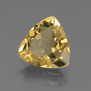 2.67 ct Gold Golden Beryl Stone, Natural Golden Beryl in Trillion Facet Shape for Sale