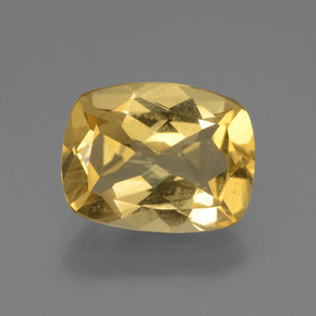 2.28 ct Gold Golden Beryl Gemstone, Golden Beryl Gem in Cushion-Cut Shape for Sale.