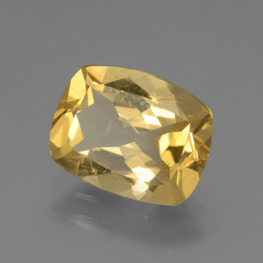 2.28 ct Gold Golden Beryl Stone, Natural Golden Beryl in Cushion-Cut Shape for Sale