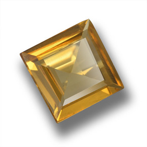 1.17 ct Yellow Golden Beryl Stone, Natural Golden Beryl in Square Step-Cut Shape for Sale