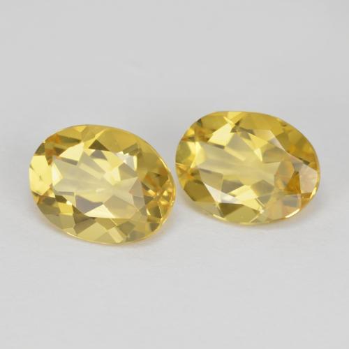 3.51 ctw Yellow Golden Beryl Stones, Natural Golden Beryl in Oval Facet Shape for Sale