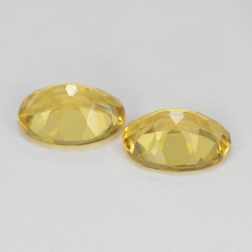 Golden Beryl Gemstones in 9 x 7 mm (calibrated) Size for Sale, Golden Beryl Stones in Deep Yellow Color
