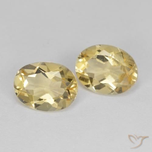 3.38 ctw Yellow Golden Beryl Stones, Natural Golden Beryl in Oval Facet Shape for Sale