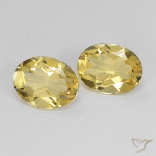 3.21 ctw Yellow Golden Beryl Stones, Natural Golden Beryl in Oval Facet Shape for Sale
