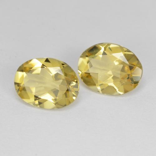 3.12 ctw Yellow Golden Beryl Stones, Natural Golden Beryl in Oval Facet Shape for Sale