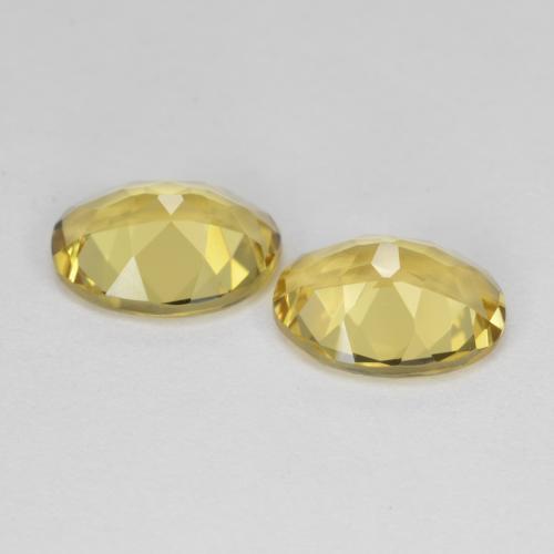Golden Beryl Gemstones in 9 x 7 mm (calibrated) Size for Sale, Golden Beryl Stones in Light Yellow Color