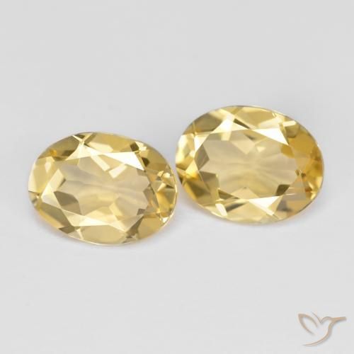 3.29 ctw Yellow Golden Beryl Stones, Natural Golden Beryl in Oval Facet Shape for Sale