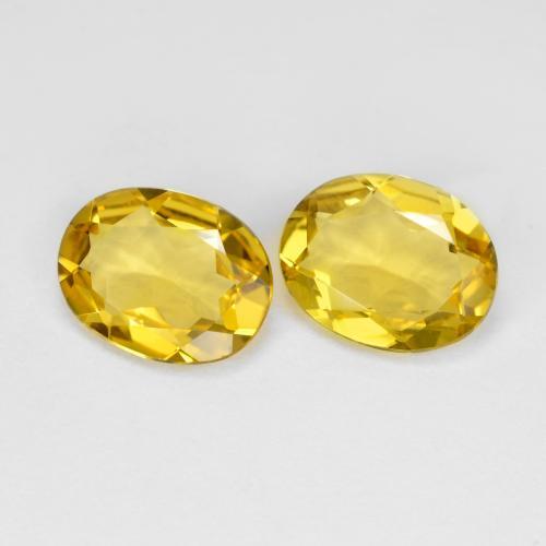 2.44 ctw Yellow Golden Beryl Stones, Natural Golden Beryl in Oval Facet Shape for Sale