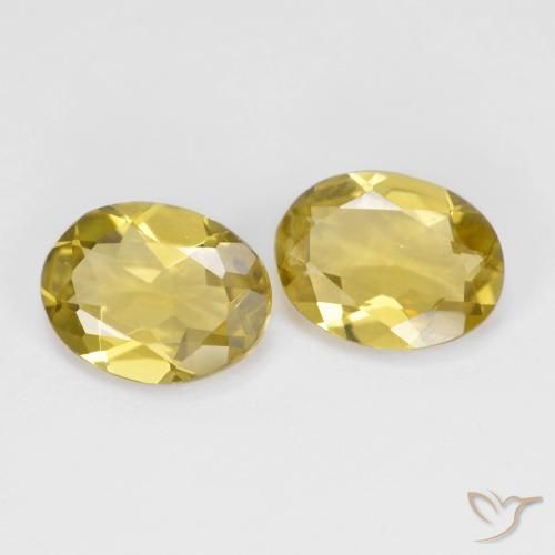 2.79 ctw Yellow Golden Beryl Stones, Natural Golden Beryl in Oval Facet Shape for Sale