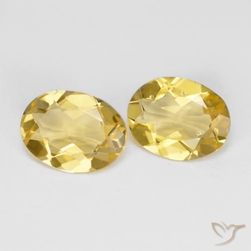 2.85 ctw Yellow Golden Beryl Stones, Natural Golden Beryl in Oval Facet Shape for Sale