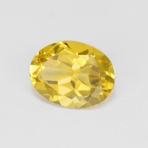1.92 ct Yellow Golden Beryl Stone, Natural Golden Beryl in Oval Facet Shape for Sale