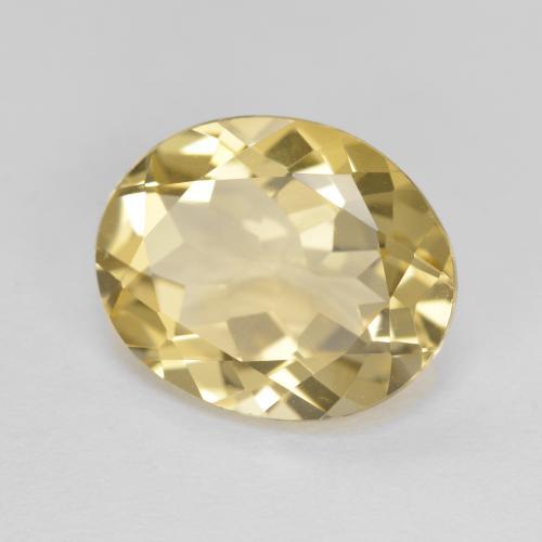 3.88 ct Yellow Golden Beryl Stone, Natural Golden Beryl in Oval Facet Shape for Sale