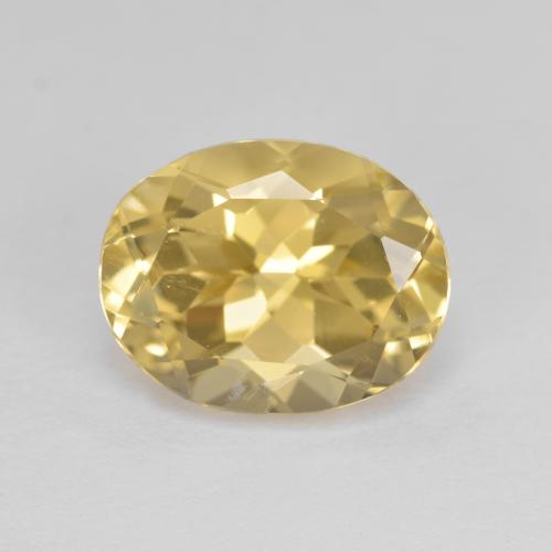 Warm Yellow Golden Beryl Gem - 3.9ct Oval Facet (ID: 575412)