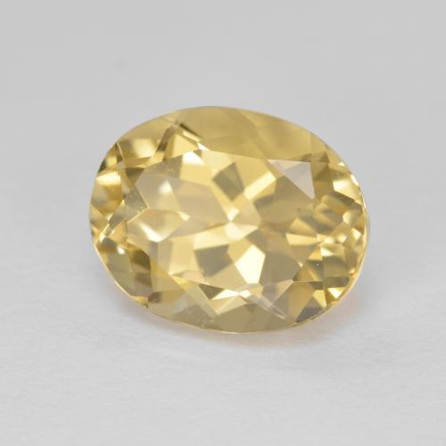 3.85 ct Yellow Golden Beryl Stone, Natural Golden Beryl in Oval Facet Shape for Sale