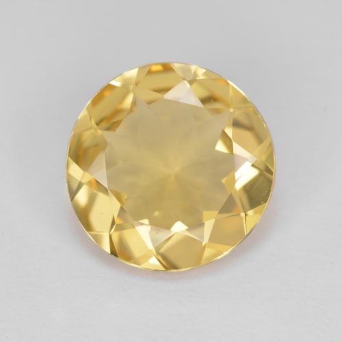 Amarillo dijón Berilo Dorado Gema - 3.6ct Faceta Redonda (ID: 575414)