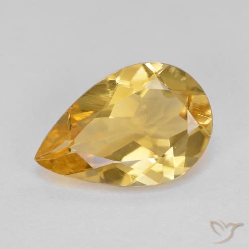 3.31 ct Pear Cut Golden Beryl, 13.2 x 8.8 mm From Brazil, Photo A