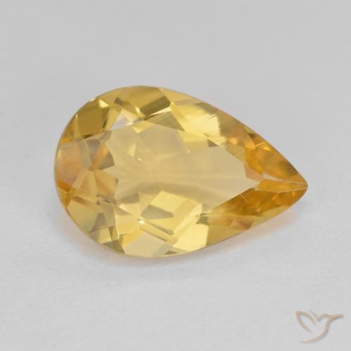 3.31 ct Yellow Golden Beryl Stone, Natural Golden Beryl in Pear Facet Shape for Sale