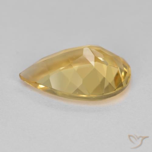 Golden Beryl Gemstone in 13 x 9 mm (calibrated) Size for Sale, Golden Beryl Stone in Goldenrod Yellow Color