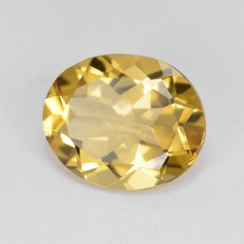3.92 ct Yellow Golden Beryl Stone, Natural Golden Beryl in Oval Facet Shape for Sale