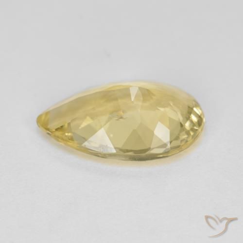 Golden Beryl Gemstone in 14 x 9 mm (calibrated) Size for Sale, Golden Beryl Stone in Light Golden-Yellow Color