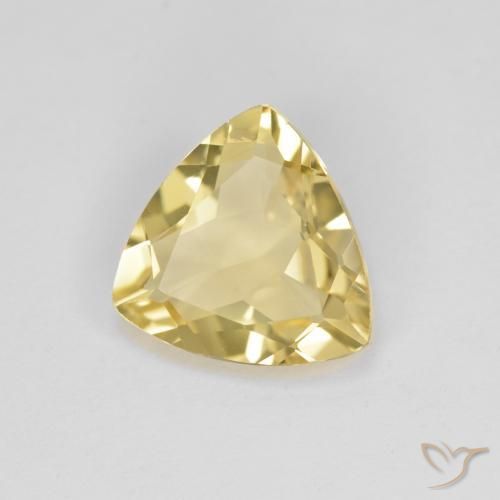 2.57 ct Yellow Golden Beryl Stone, Natural Golden Beryl in Trillion Facet Shape for Sale
