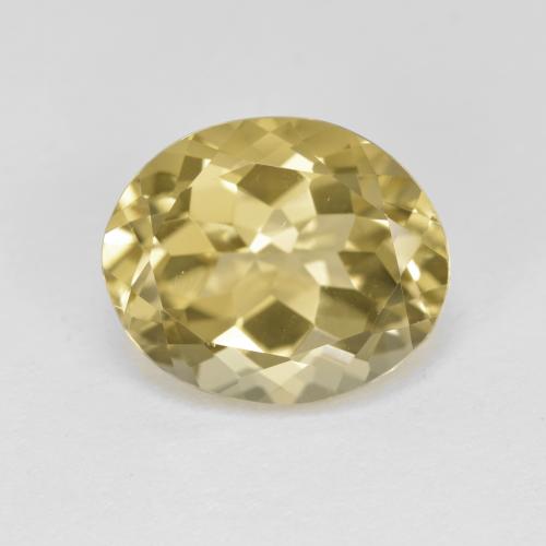 Berilo Dorado Amarillo Ovalada de 12,1 x 10mm de Brasil, peso de 4.9 ct, piedra preciosa natural No tratado en vvs Clarity, Berilo Dorado Forma ovalada de 1 pieza - Color: Dorado claro, dureza Mohs de 7.5 - 8 Adecuado para joyas de uso diario, Photo A