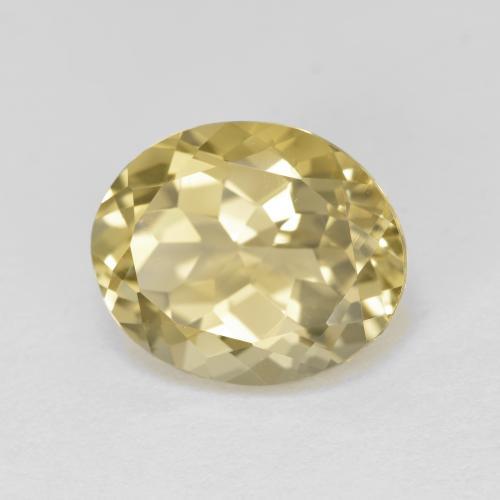 4.90 ct Yellow Golden Beryl Stone, Natural Golden Beryl in Oval Facet Shape for Sale