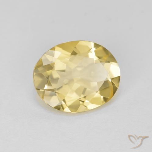 2.98 ct Yellow Golden Beryl Stone, Natural Golden Beryl in Oval Facet Shape for Sale