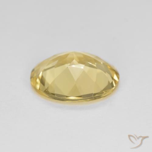 Golden Beryl Gemstone in 11 x 9 mm (calibrated) Size for Sale, Golden Beryl Stone in Medium Yellow Color