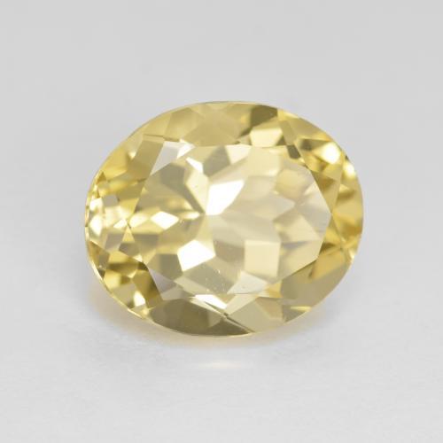 5.20 ct Yellow Golden Beryl Stone, Natural Golden Beryl in Oval Facet Shape for Sale