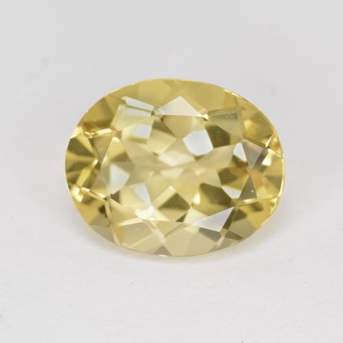 Light Gold Golden Beryl Gem - 4.3ct Oval Facet (ID: 575436)