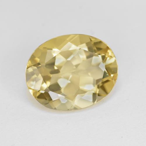 4.30 ct Yellow Golden Beryl Stone, Natural Golden Beryl in Oval Facet Shape for Sale