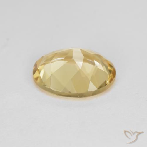 Golden Beryl Gemstone in 11 x 9 mm (calibrated) Size for Sale, Golden Beryl Stone in Warm Yellow Color