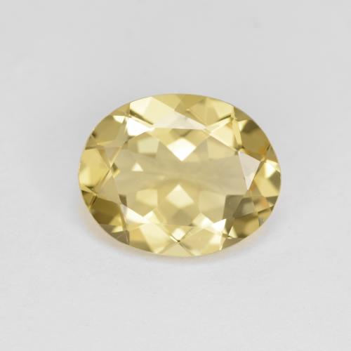 Light Golden-Yellow Golden Beryl Gem - 3.1ct Oval Facet (ID: 575438)