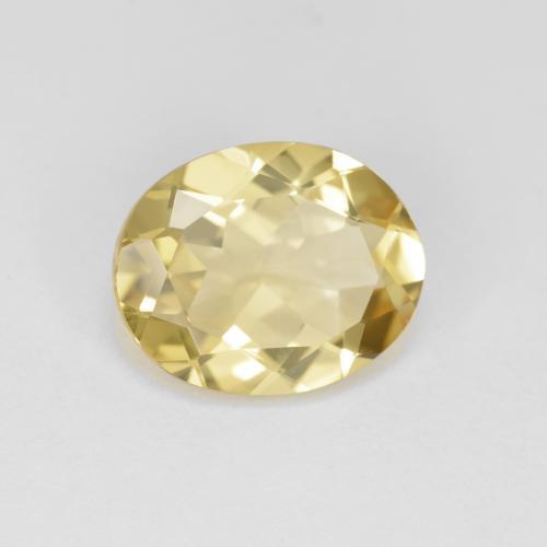 3.12 ct Yellow Golden Beryl Stone, Natural Golden Beryl in Oval Facet Shape for Sale