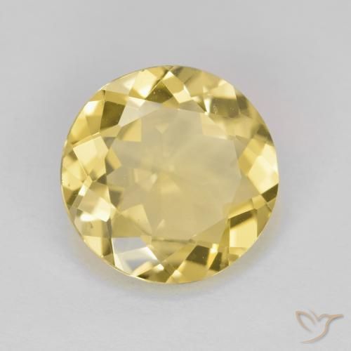 2.73 ct Round Cut Golden Beryl, 9.9 mm From Brazil, Photo A