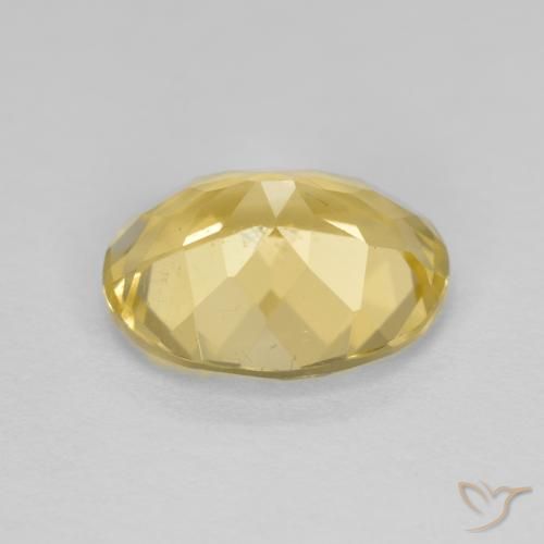 Golden Beryl Gemstone in 11 x 9 mm (calibrated) Size for Sale, Golden Beryl Stone in Bright Gold Color
