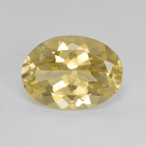 Medium Yellow Golden Beryl Gem - 5.2ct Oval Facet (ID: 576167)