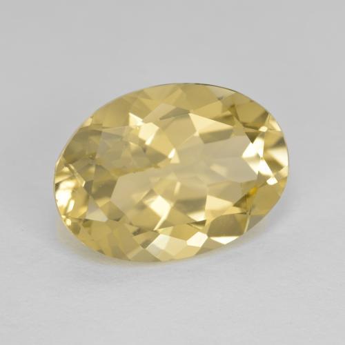 5.16 ct Yellow Golden Beryl Stone, Natural Golden Beryl in Oval Facet Shape for Sale