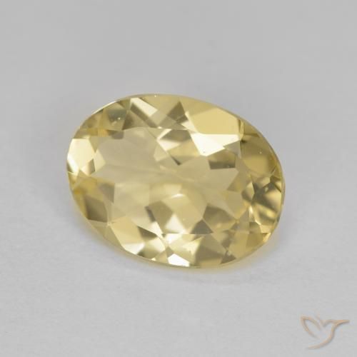 1.73 ct Yellow Golden Beryl Stone, Natural Golden Beryl in Oval Facet Shape for Sale